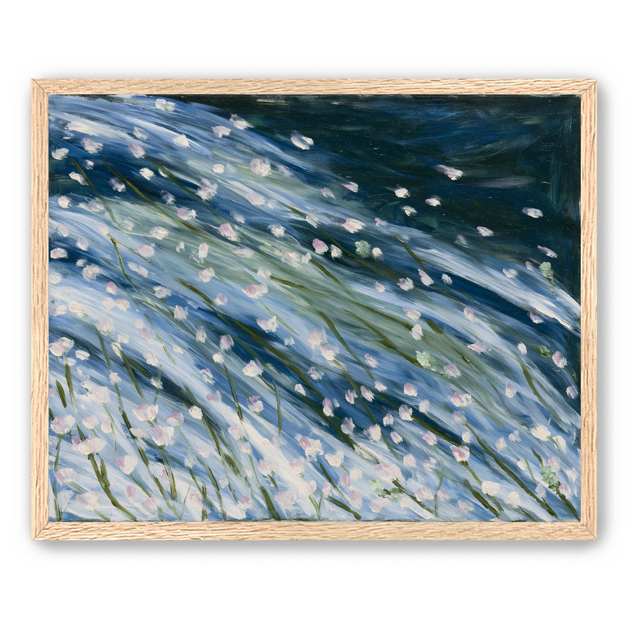 Flowers in a blue rush