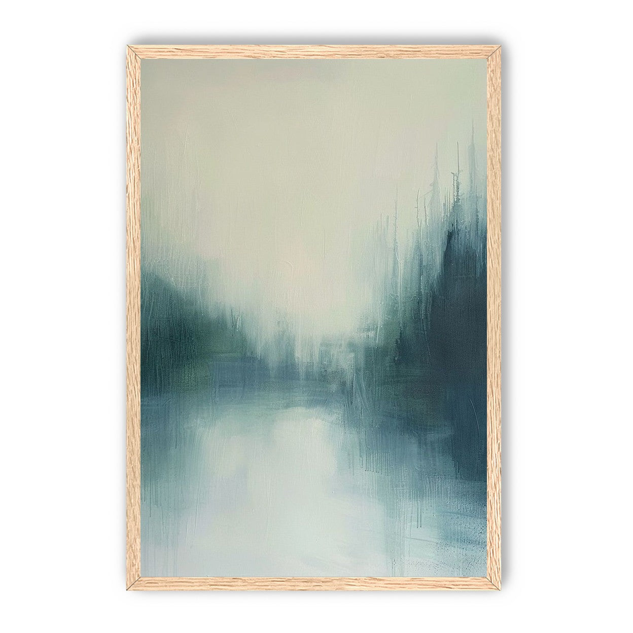 Pale sun over still water