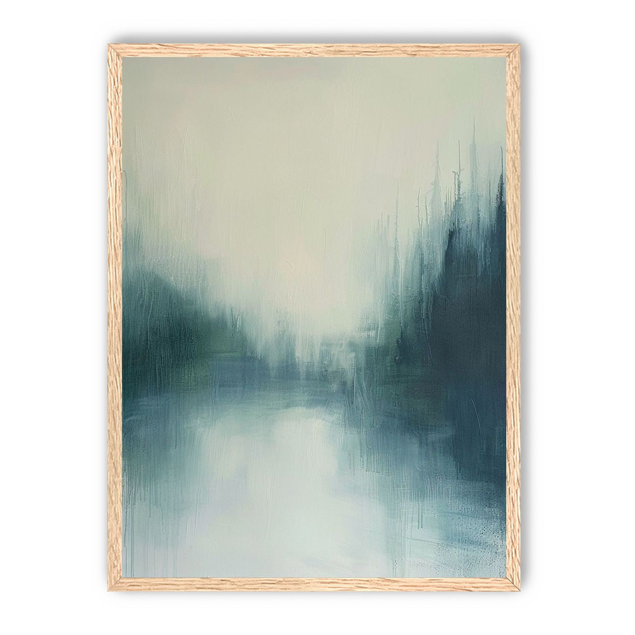 Pale sun over still water