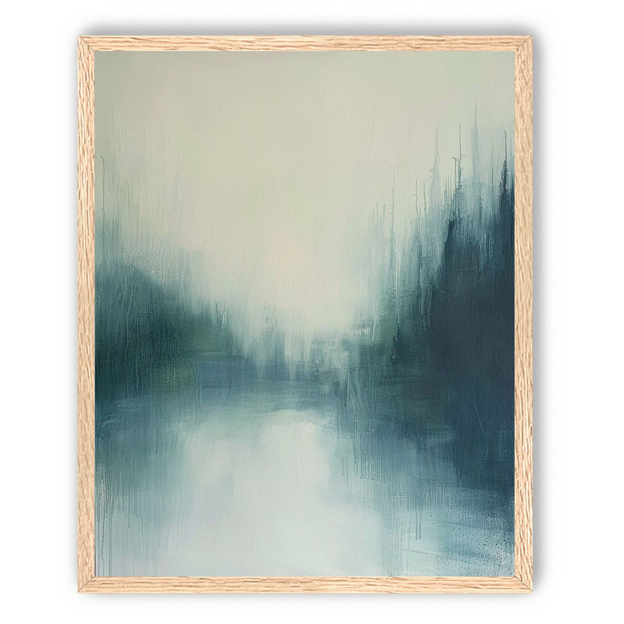 Pale sun over still water
