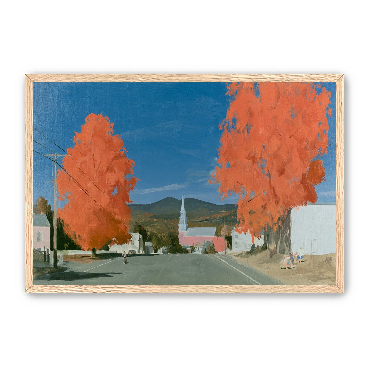 Orange trees over the steeple road