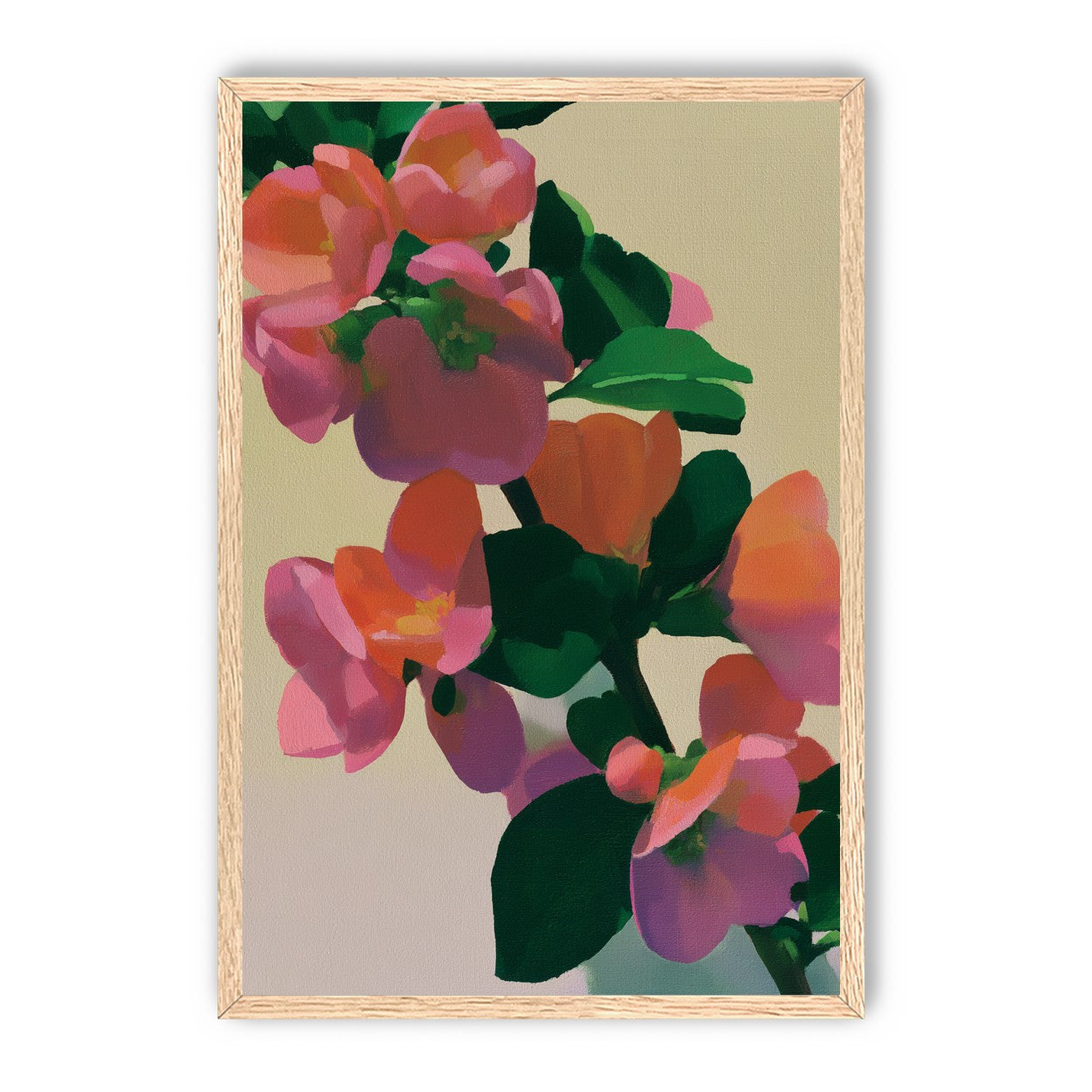 Flowers among dark leaves