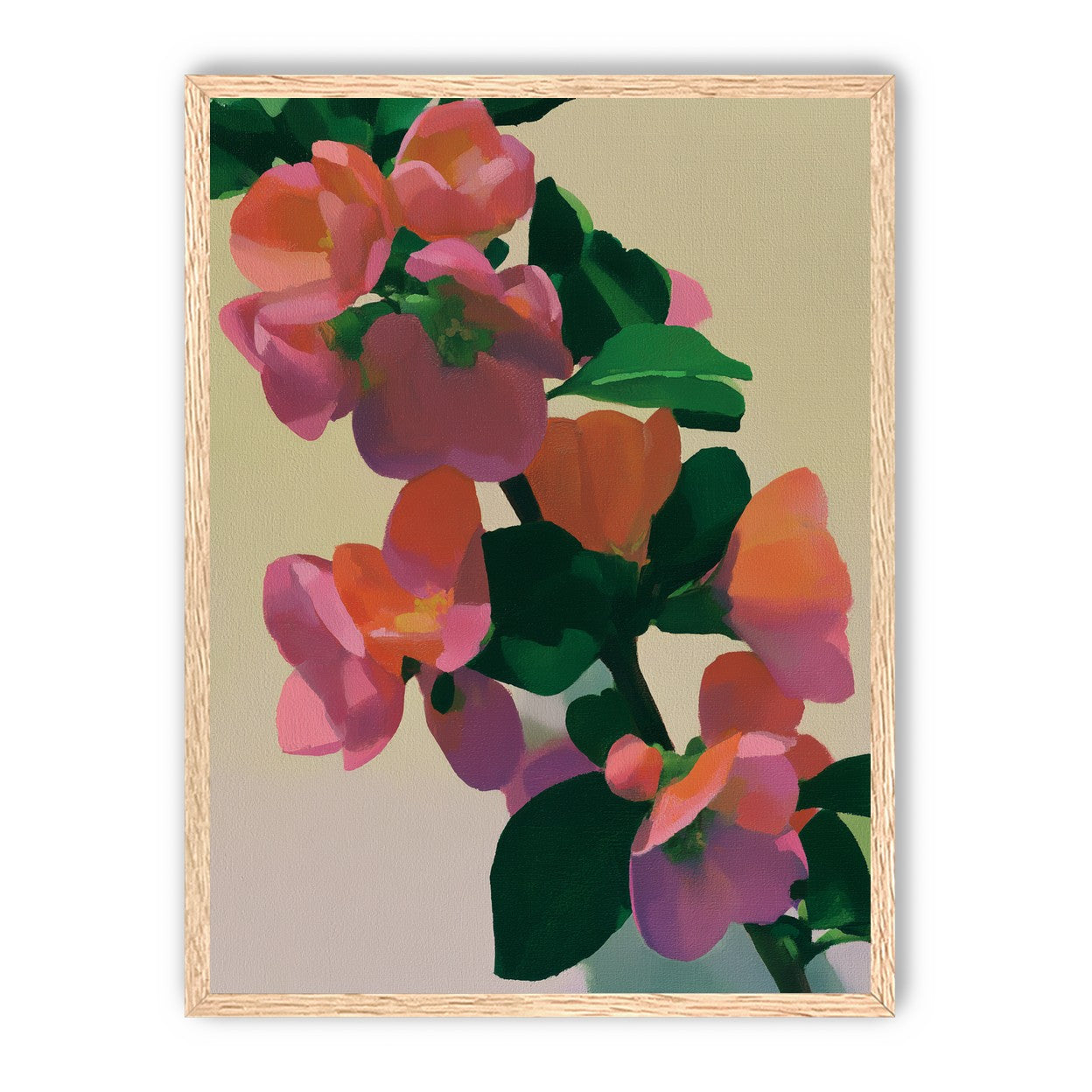Flowers among dark leaves