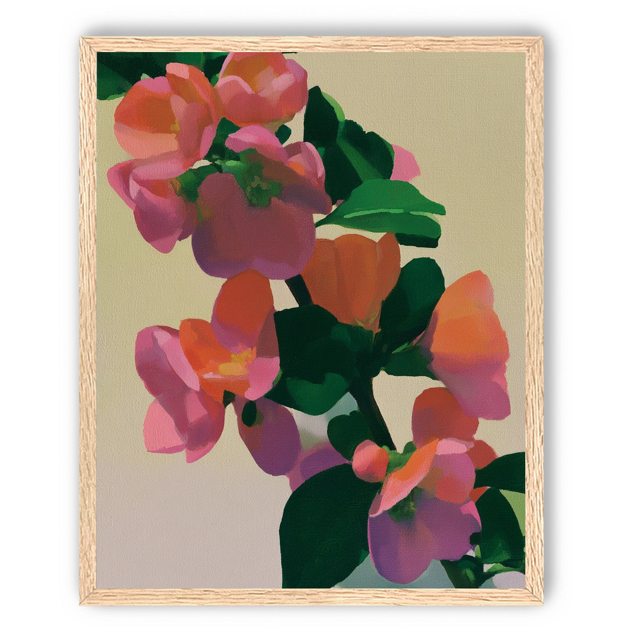 Flowers among dark leaves