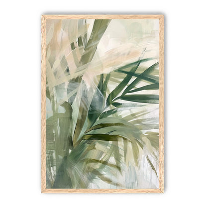 Green leaves in milky light