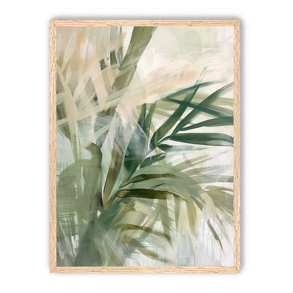 Green leaves in milky light
