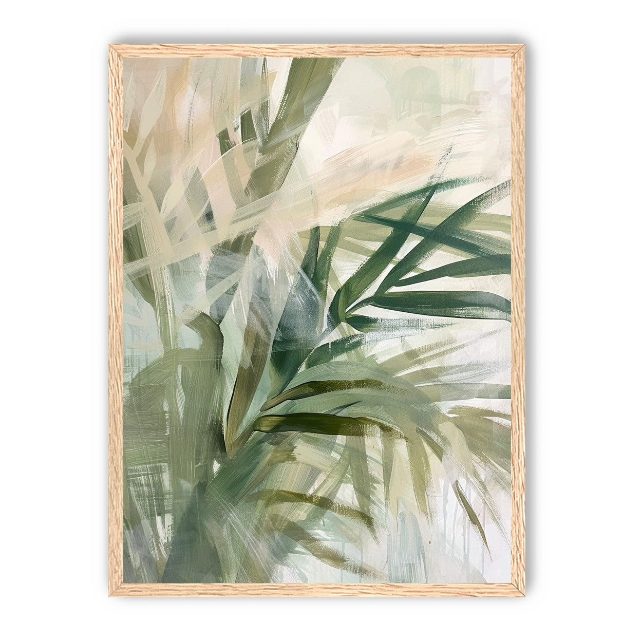 Green leaves in milky light
