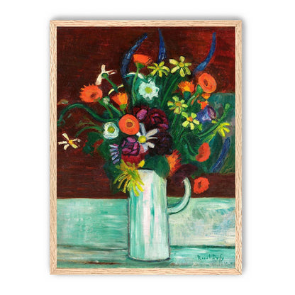 Flowers above the green table