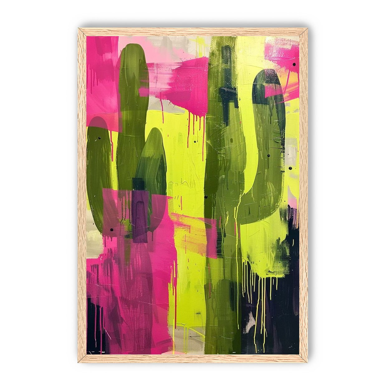 Dark columns within neon wash