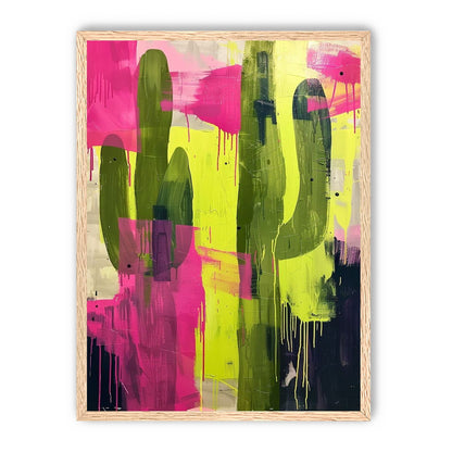 Dark columns within neon wash