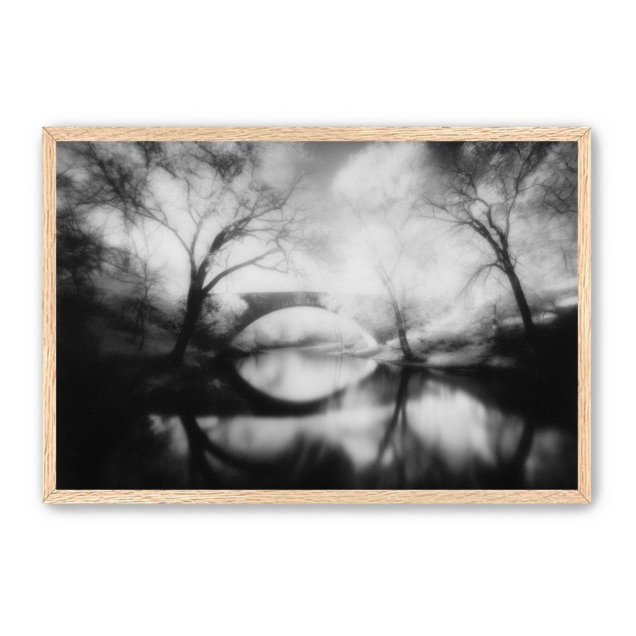 Bridge in a washed sky