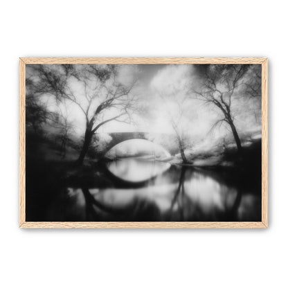Bridge in a washed sky