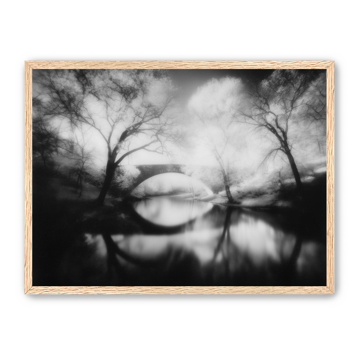 Bridge in a washed sky