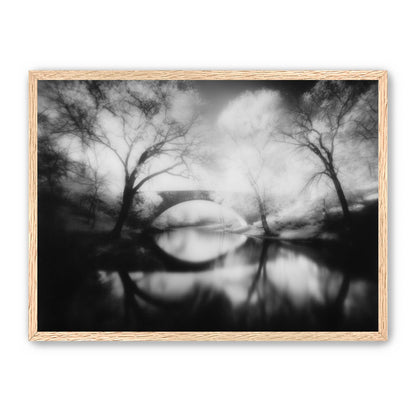 Bridge in a washed sky