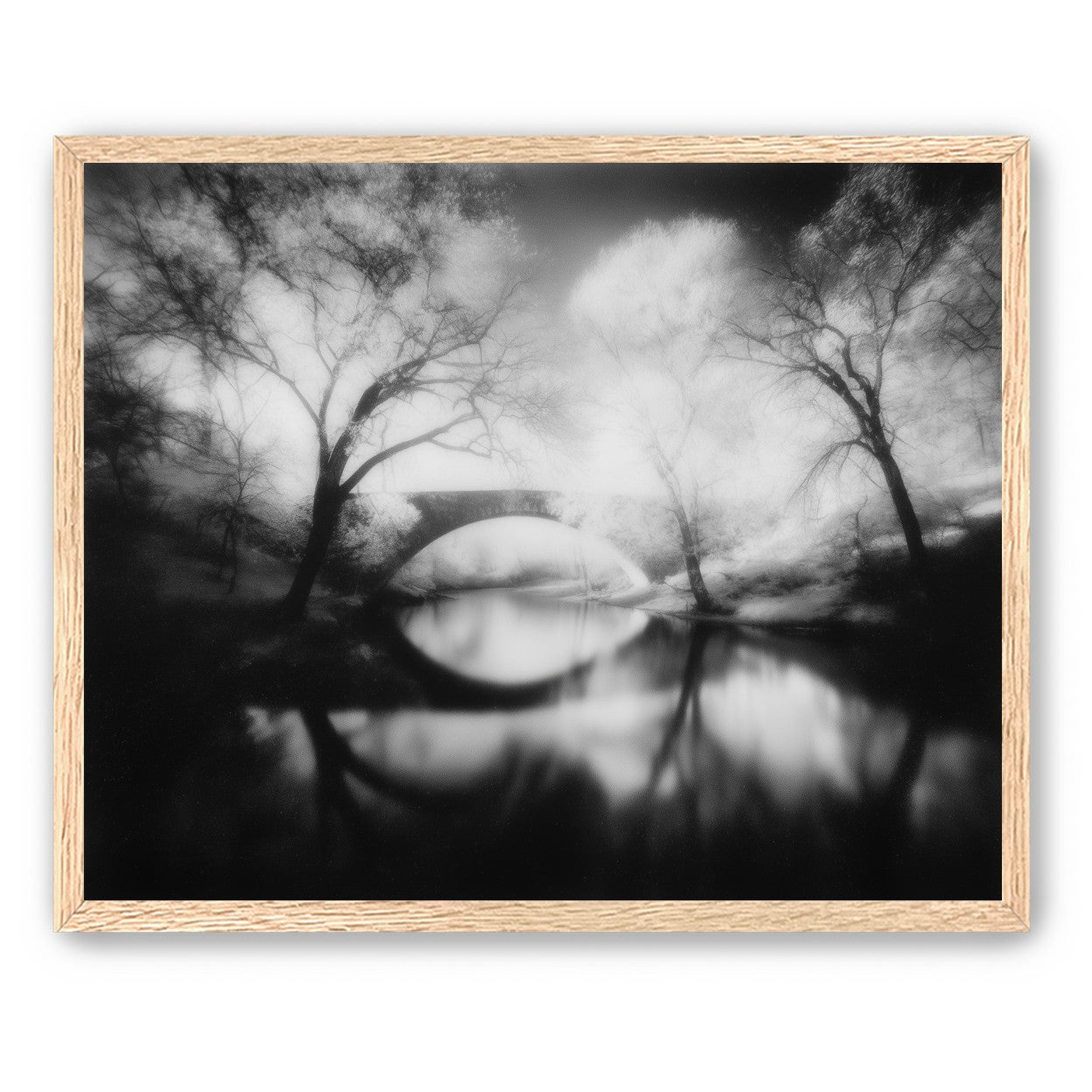 Bridge in a washed sky
