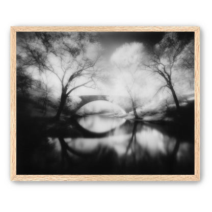 Bridge in a washed sky