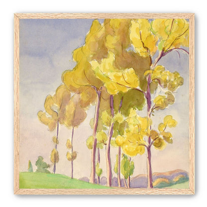 Yellow crowns on the hill