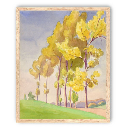 Yellow crowns on the hill