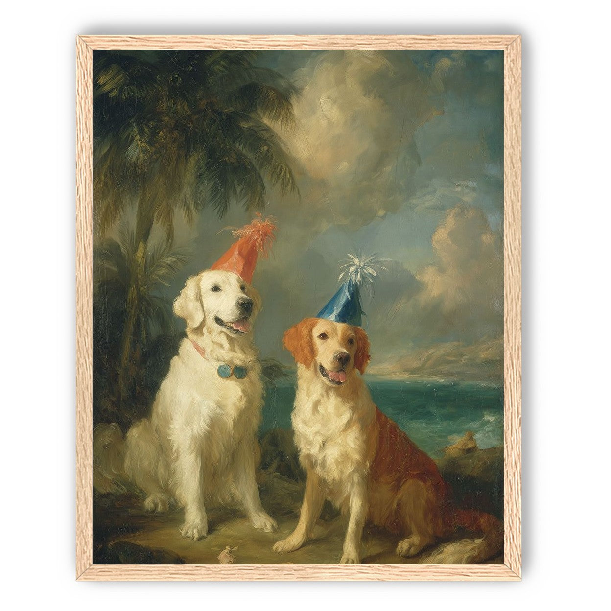 Party hats by the sea