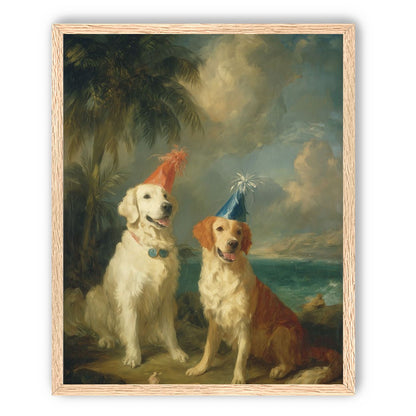 Party hats by the sea