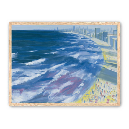 White surf along the skyline