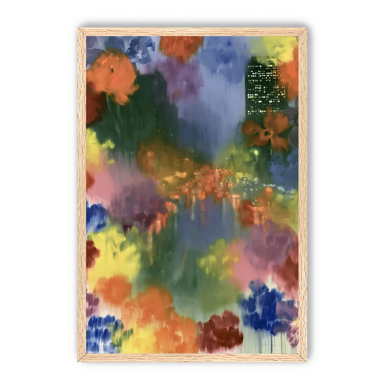 City lights in painted bloom