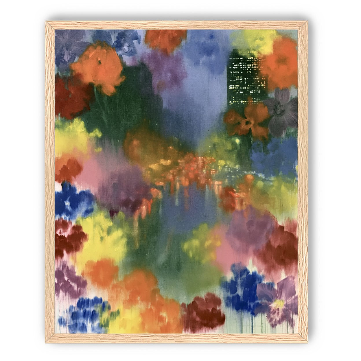 City lights in painted bloom