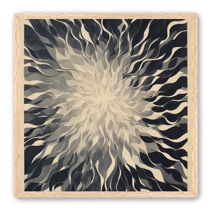 Pale center in black sweep