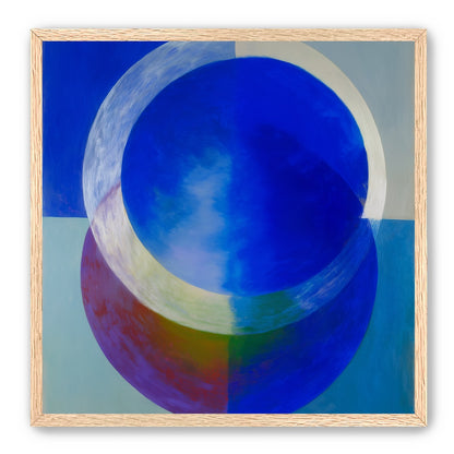 Pale arc across blue circle