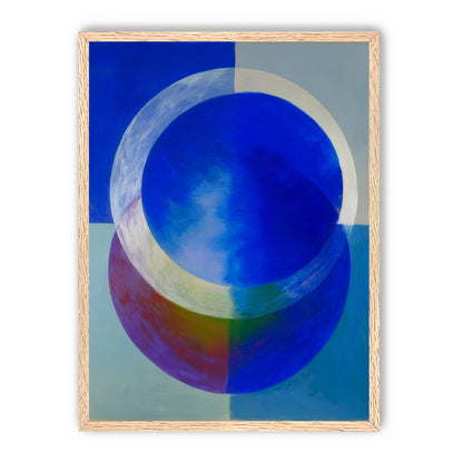 Pale arc across blue circle