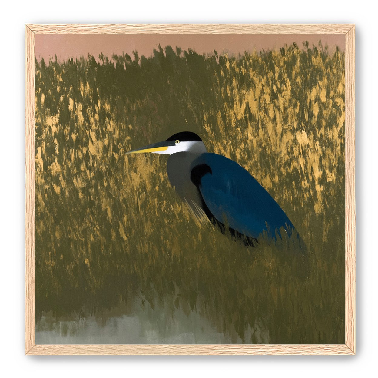 Heron among the reeds