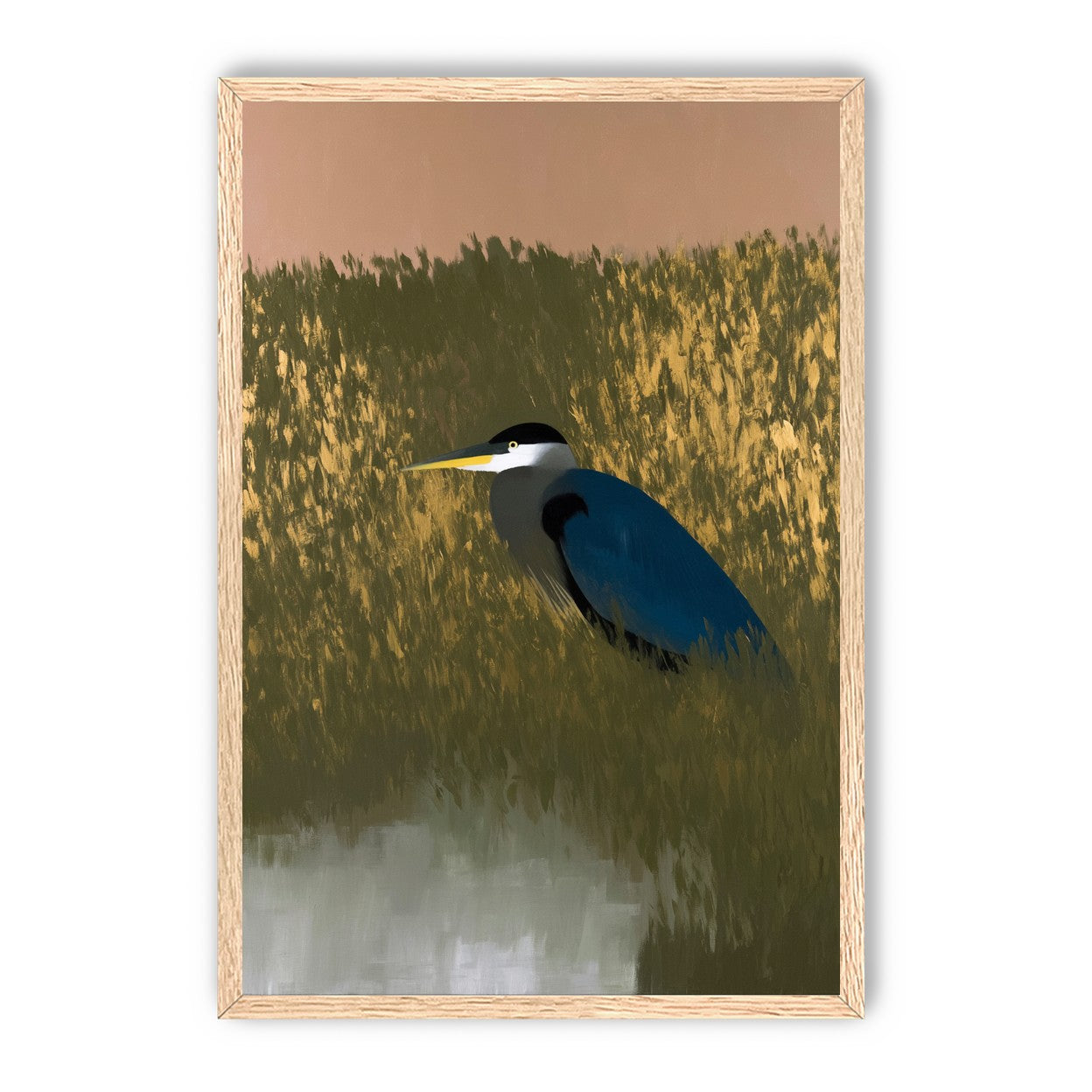 Heron among the reeds