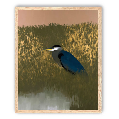 Heron among the reeds