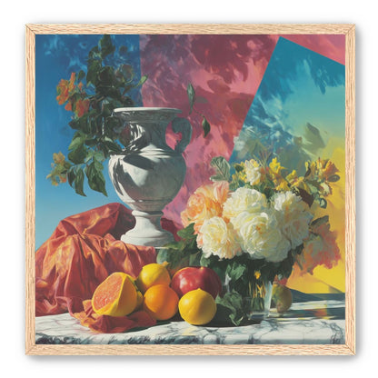 Urn and roses in hard light