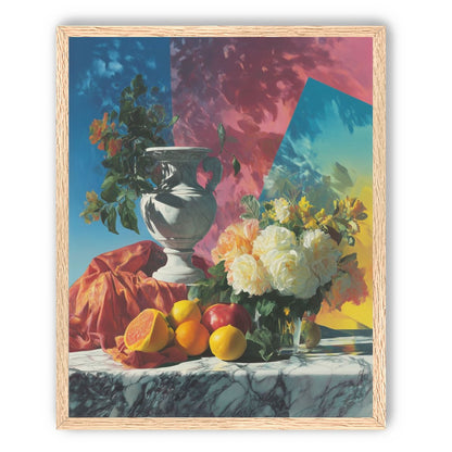 Urn and roses in hard light