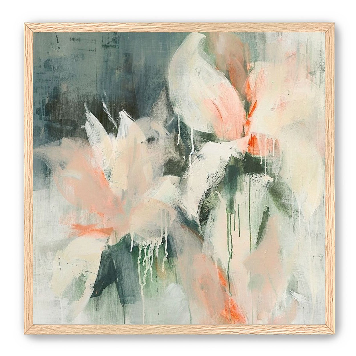 Drips on pale petals