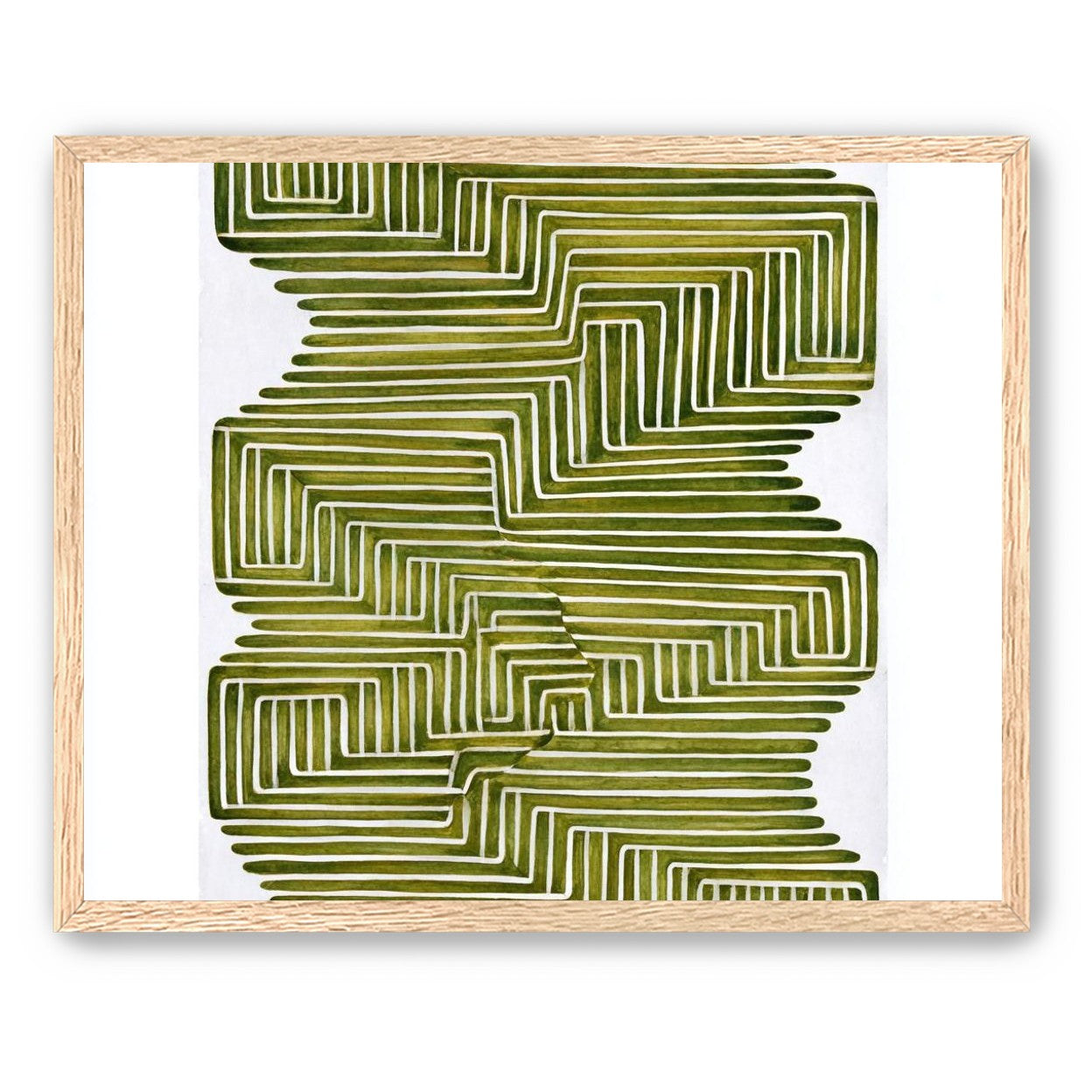 Olive bands in white quiet