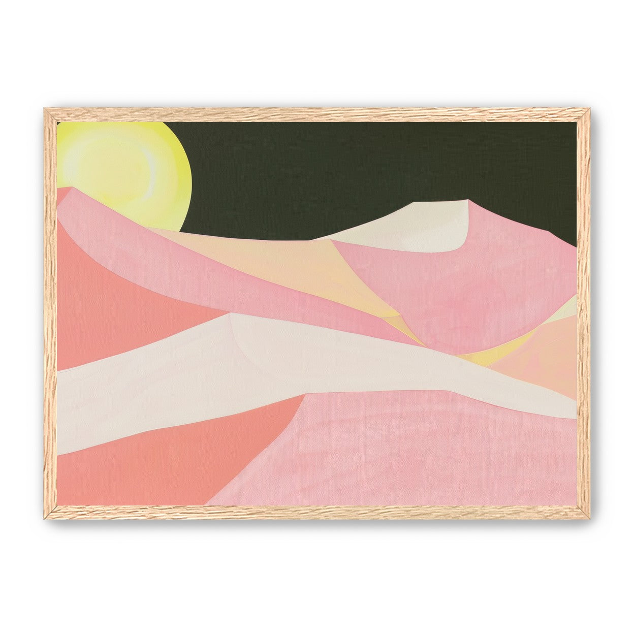 Sun over folded dunes