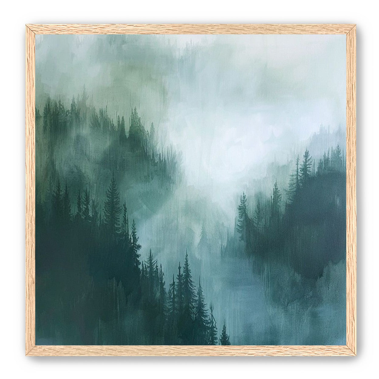 Mist caught in the pines