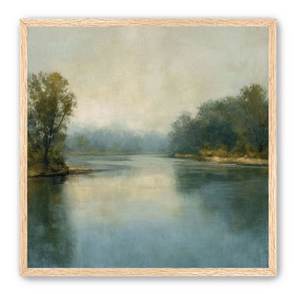 Misty bend in the river