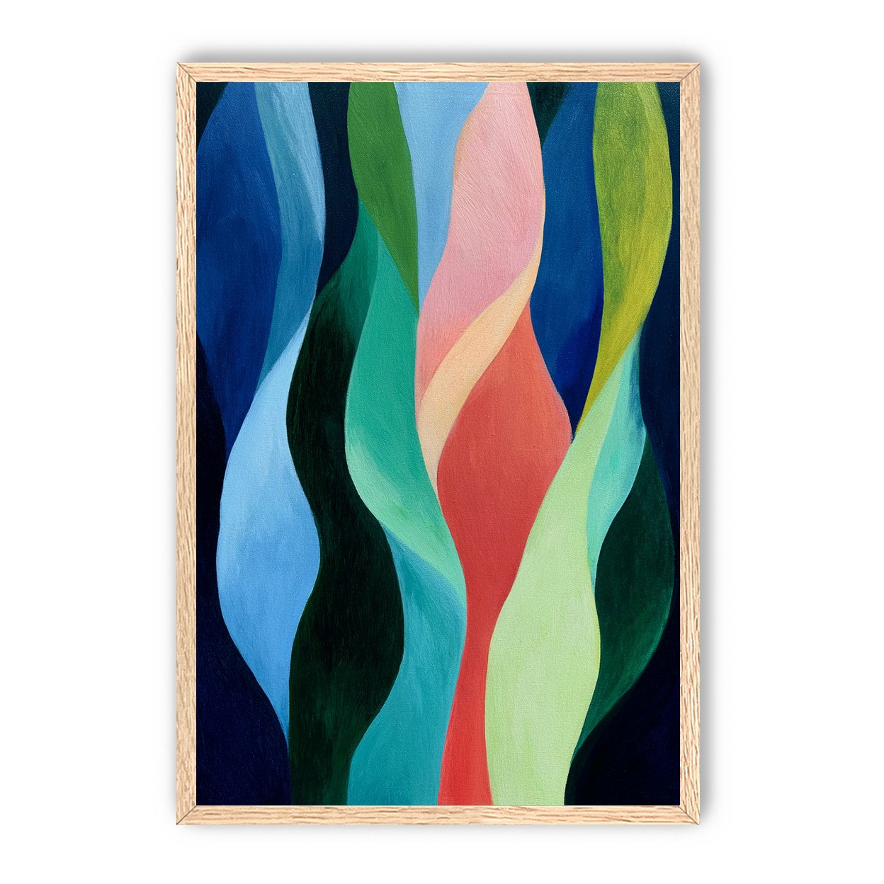Layered wavy color bands