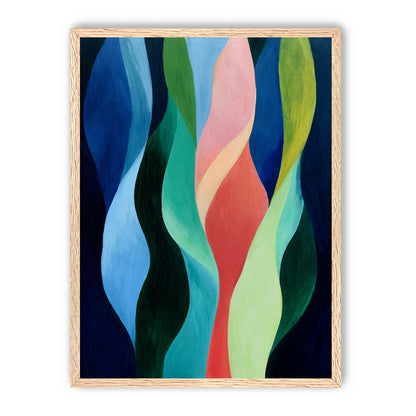 Layered wavy color bands