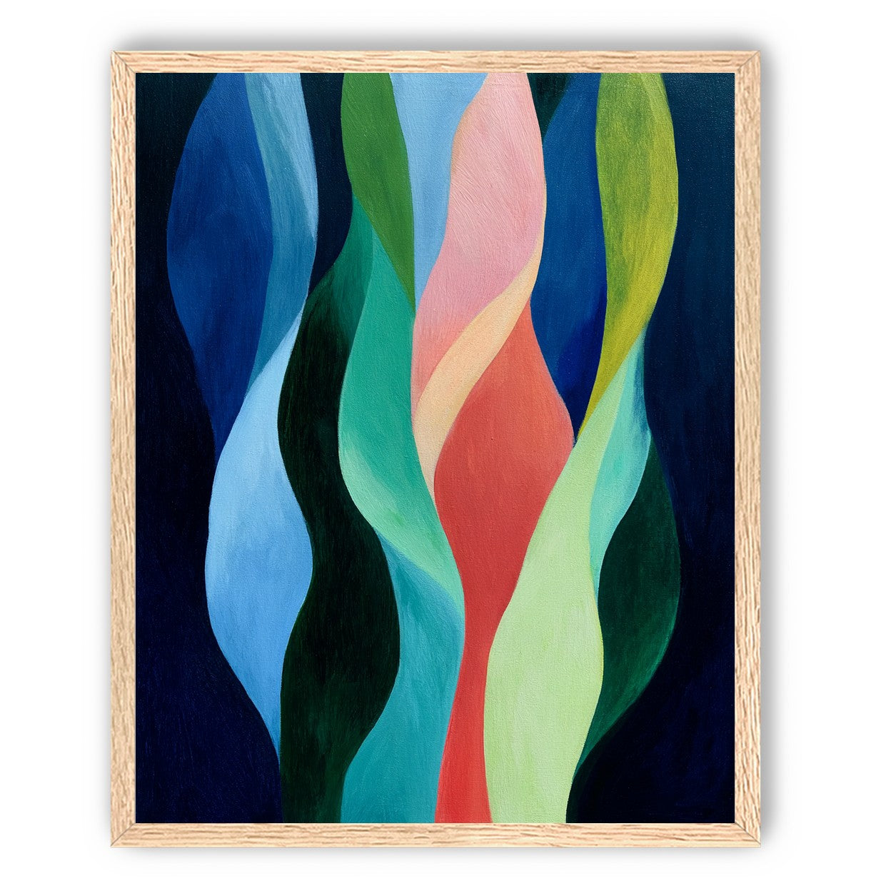 Layered wavy color bands