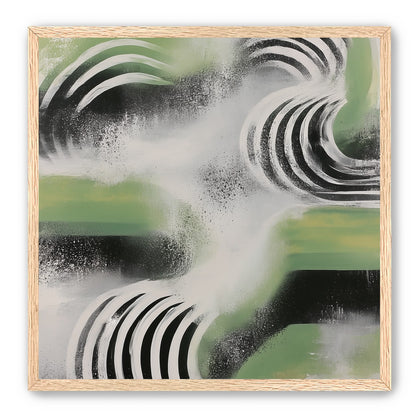 Curved bands in drifting haze