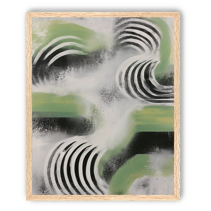 Curved bands in drifting haze