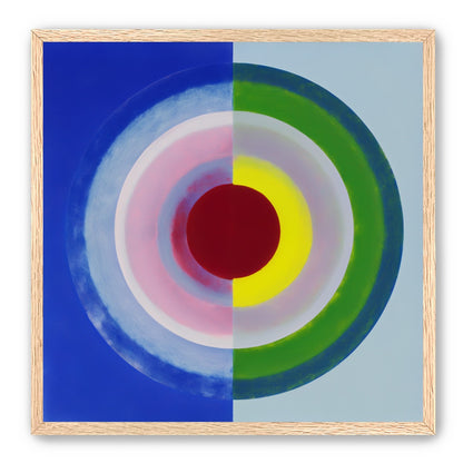 Blue and green split circle