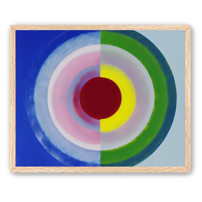 Blue and green split circle