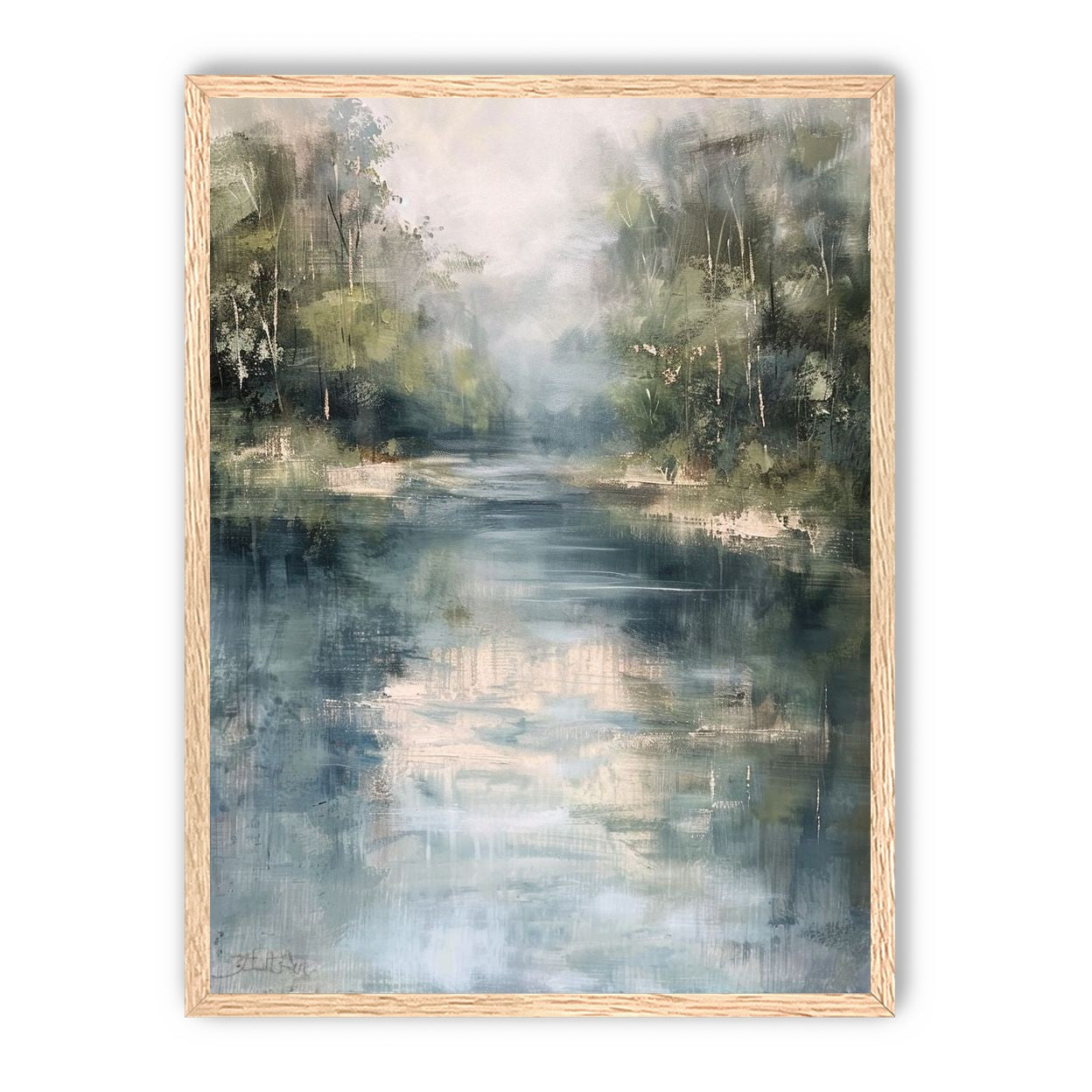 Pale sky in blue water