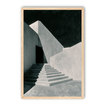 Stairs into the black doorway