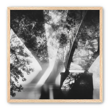 Steel Bridge Over a Slow River in Sunlight